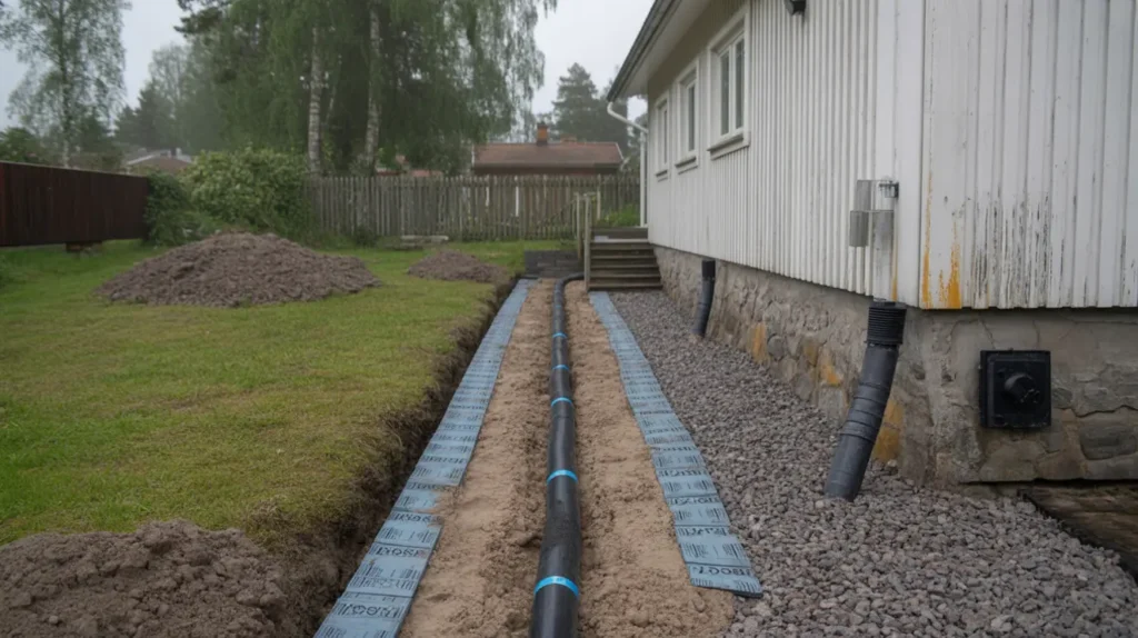 byte av vattenservis fr n tomtgr ns till hus i valsta m rsta